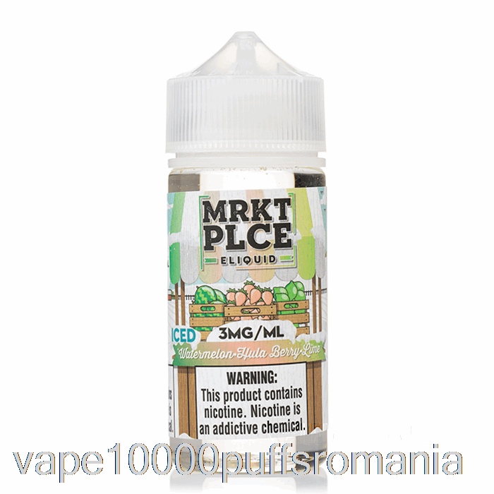 Vape Romania Gheata Pepene Verde Hula Berry Lime - Mrkt Plce - 100ml 6mg